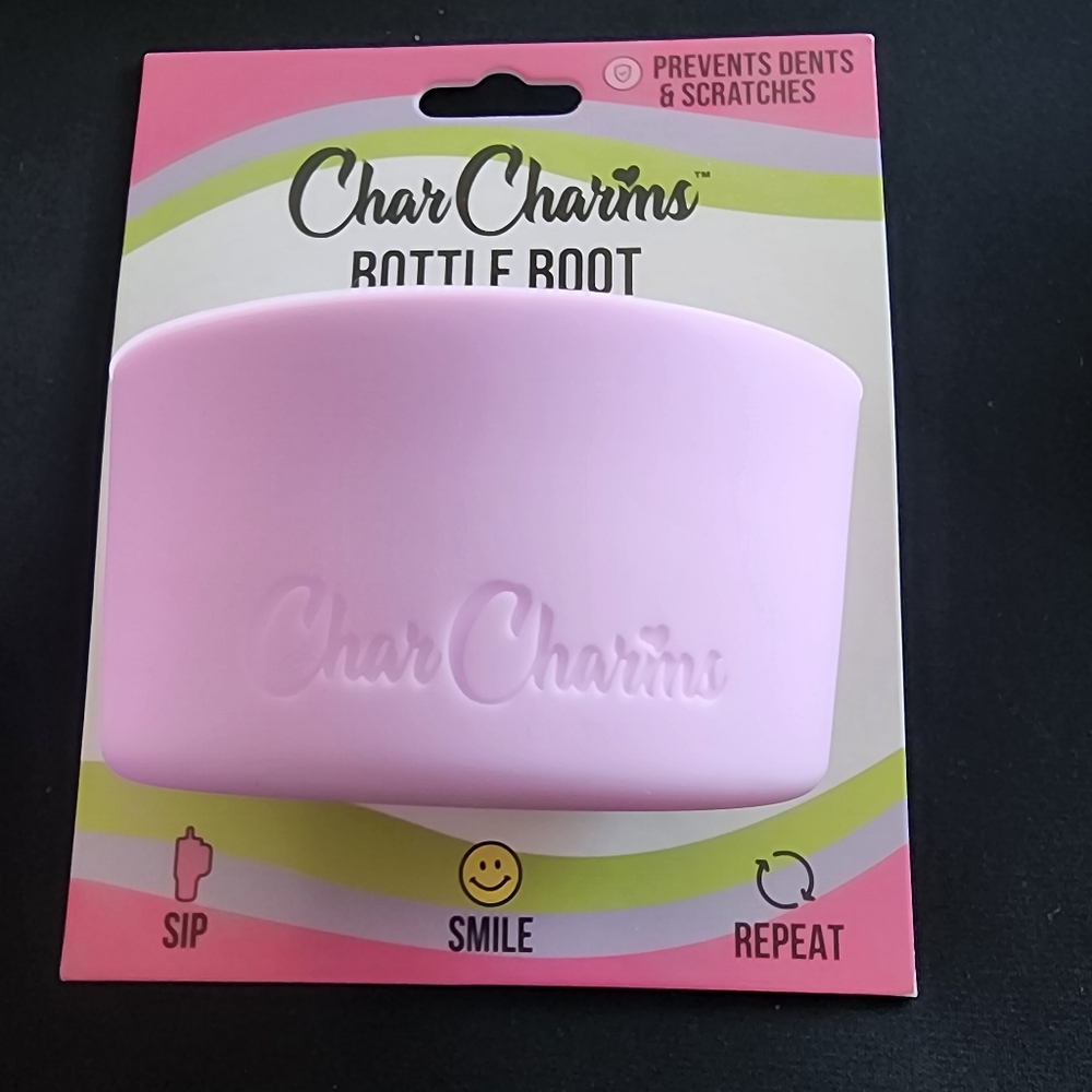 NWT Char Charms Bottle Boot for Stanley or other tumblers Purple